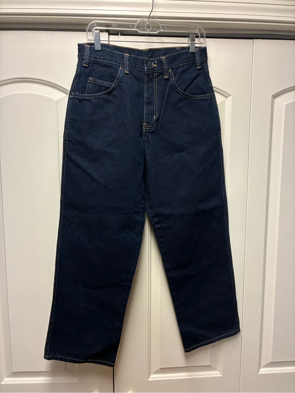 Cintas 394 Denim Mens Dark Blue Straight-Leg Jeans